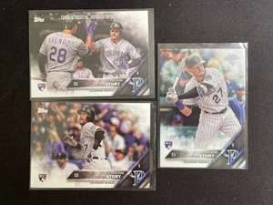 2016 Topps Chrome Update Trevor Story RC Lot 3 Cards Rockies - Picture 1 of 2
