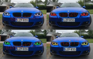 for BMW E90 E91 E92 E93 headlight RGB halo ring LED angel eye DTM Style lamp DRL - Picture 1 of 22
