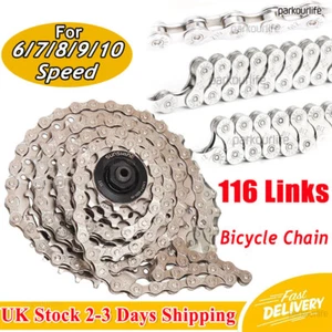 MTB Bike Chain Single 6, 7, 8, 9, 10 Speed Gear Chain All gear systems Easy fit - Picture 1 of 13