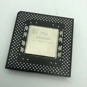 Intel Pentium 166MMX CPU 166 Processor 166MHZ SL27H / SY059 Vintage FV80503166 - Picture 1 of 11