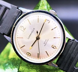 Vintage CARAVELLE 'Mad Men' Manual Wind Men's Watch W/ Superb Retro Design !! - Picture 1 of 3