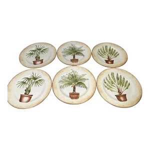Palme Salatteller American Atelier 8" Tropisch Dessert Snack 6er Set - Bild 1 von 12