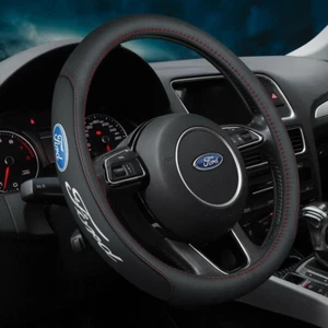 Ford Lenkradbezug Lenkradschoner Lenkradschutz Lenkradhülle Auto Runden Schwarz - Bild 1 von 7