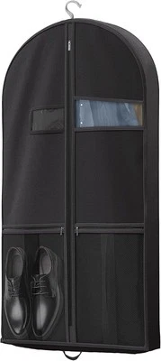LAZEBOX 43" Travel Garment Bag with Accessories Zipper Pocket, Heavy Duty Suit Bag