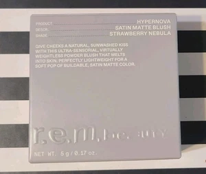R.E.M. BEAUTY HYPERNOVA SATIN BLUSH IN STRAWBERRY NEBULA FULLSIZE 0.17 OZ NIB - Picture 1 of 9