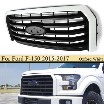 Front Bumper Grille Grill Oxford White Frame For 2015 2016 2017 Ford F-150 F150 - Image 1 of 4