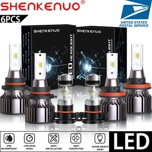 H11 9005 LED Headlight+5202 Fog Light Bulbs 6000K For GMC Sierra 1500 2011-2013 - Picture 1 of 17