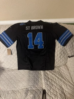 New Nike Amon-Ra St. Brown Detroit Lions NFL Vapor Limited Jersey (Sz XL) - Image 1 of 2