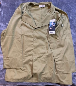 Chef Works Mens 2XL Chef Coat Green Long Sleeve Button Front NWT - Picture 1 of 4