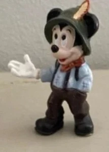Vintage Mickey Mouse Figur mit grünem Hut & Feder * C02-w - Bild 1 von 3