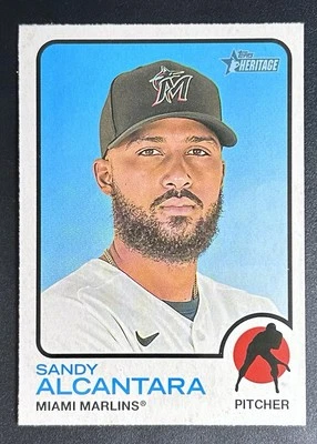 2022 Topps Heritage - Sandy Alcantara #147 - Image 1 of 2
