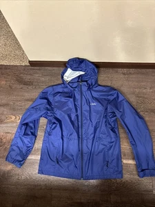 Cabela's Rain Swept Jacket 4MOST REPEL Men's M Blue  Zip Mesh Lined Stow Hood - Picture 1 of 11