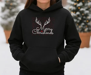 Christmas family Trip 2025,Personalised Unisex Hoodie, Reindeer Christmas (HOD) - Picture 1 of 4