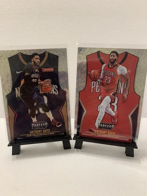 2018-19 Panini Threads - Statement Jersey SP Anthony Davis 2 Card Variations - Image 1 of 4