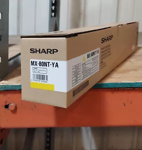 Genuine Sharp MX80NTYA MX-80NT-YA Toner Cartridge Yellow MX 7081 8081 - Picture 1 of 1