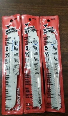 ¡NUEVO! Hojas de sierra de 6 pulgadas Vermont American Wood Cut 1995 vintage (paquetes de 3-5 quilates) Foto 1 de 4