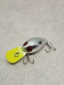 Storm Magnum Mag Wiggle Wart Pre Rapala Lure AV 132 LEMON HEAD CHROME SILVER VTG - Picture 1 of 3