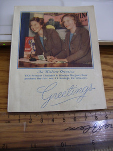 Savings Certificates Launch-Princess Elizabeth and Margaret-Savings Card.