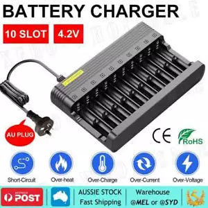 10Slots Smart Battery Charger For AA AAA C D Size Rechargeable Batteries PLUG AU - Picture 1 of 12