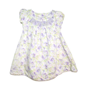 Gymboree Smocked Floral 12-18m Pretty In Pansies Dress Baby Girl - Picture 1 of 5