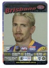 2003 AFL TEAMCOACH SILVER PARALLEL CARD - S-48 Jason AKERMANIS (BRISBANE)