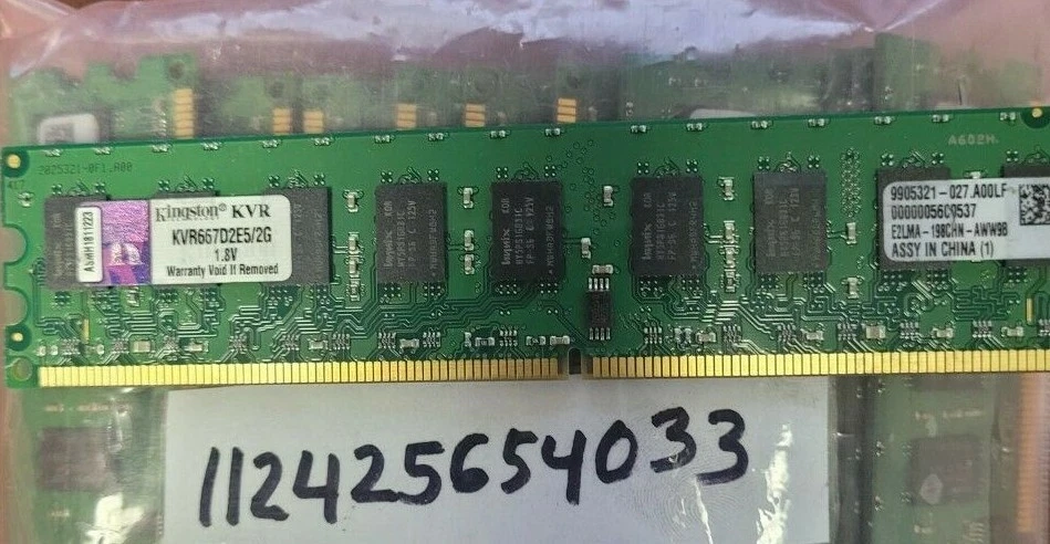 2GB  2RX8   DDR2 PC2-5300E 5300  667 667MHZ 240PIN ECC UBDIMM  RANK 1.8V - Image 1 of 1