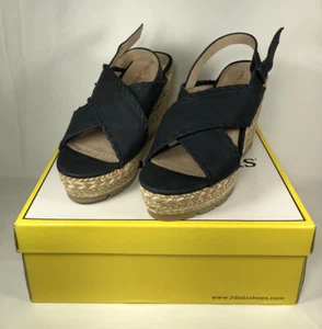 Seven Dials Allesandra Espadrilles Wedges Navy/Nubuck Size 7M - Picture 1 of 12
