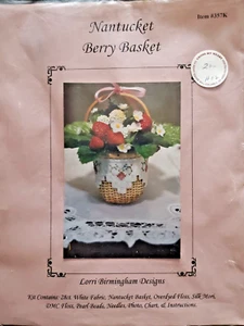 Lorri Birmingham Designs "Nantucket Berry Basket" Cross Stitch Kit NO BASKET - Picture 1 of 3