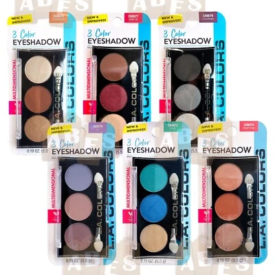 L.A. Colors Makeup 3 Color Eyeshadow, Multidimensional, 5.5g, CHOOSE YOUR SHADE - Image 1 of 3