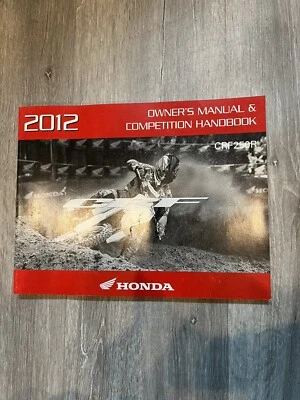 GENUINE OEM HONDA OWNERS MANUAL COMPETITION HANDBOOK 2012 CRF250R - Image 1 of 2