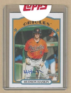 Topps Heritage Minors 2021 Hudson Haskin Roa-HH Real One automático sellado GCL Orioles - Imagen 1 de 1