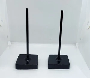 Lote de dos Hierro Promoción Arte Placa Objeto Exhibición Soporte Poste Decorado para el Hogar, IS - Imagen 1 de 2
