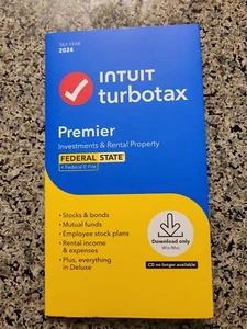 Intuit turbotax 2024 Premier Rental Property Federal+ State Efile DOWNLOAD KEY - Picture 1 of 3