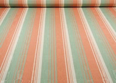 P/Kaufmann-Fillmore/Melón | Rayas de código de barras | Tela de algodón/poli moire | 6,75 yardas Foto 1 de 4