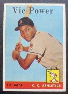 1958 Topps Baseball Vic Power #406 ExMT