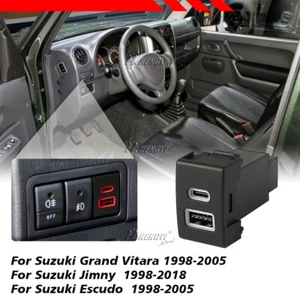 USB-C PD +USB-A QC3.0 Charger Kit For Suzuki JIMNY GRAND VITARA ESCUDO 1998-2005 - Bild 1 von 12
