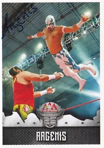 ARGENIS SIGNED 2017 PANINI LUCHA LIBRE AAA STICKER CARD #135 CHAMPION DR KARONTE - Picture 1 of 5