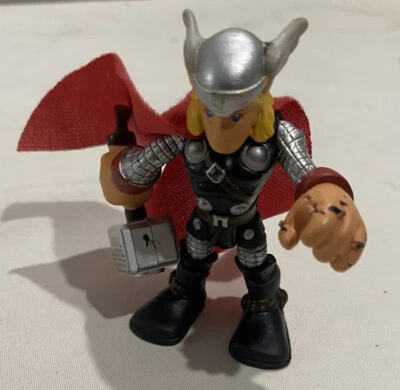 Hasbro Marvel Superhero Squad Thor Mini 3" Figura Serie 16 2010 con Cape Hammer Foto 1 de 4