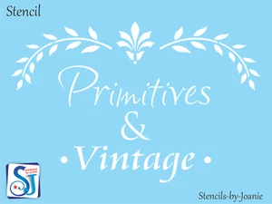 Joanie Stencil Primitives Vintage Laurel Leaf Swag Fleur Design Country Art Sign - Picture 1 of 7