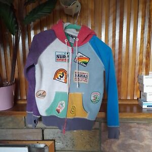 Rock Your Baby Kids Colourful Rainbow Patches Warm Fleecy Hoody Cardigan 8