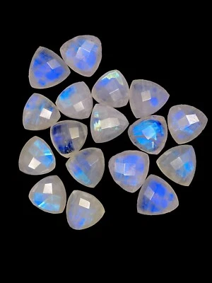Natural Moonstone Trillion Checker Cut Flat Back AAA Quality Loose Gemstone - Image 1 of 4