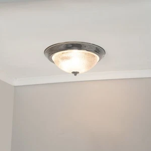 Lámpara de techo empotrada cromada plateada con textura acanalada transparente bombillas LED - Imagen 1 de 8