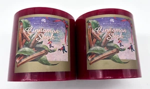 (2) LOTE De Colección Nuevo The White Barn Candela Company Palo de Canela 3x3 Pilar Rojo - Imagen 1 de 8