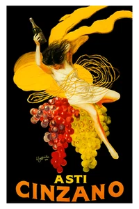Asti Cinzano Woman Grapes Wine Italian 1920 Ad Advertising Poster Art Print - Picture 1 of 1