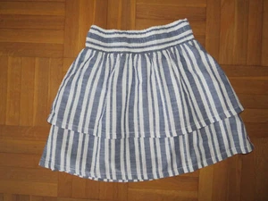 Volant Rock, H&M, Damen, Größe 36, blau-weiß gestreift - Bild 1 von 2