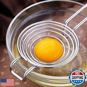 Silver Egg Separator, Yolk White Separator Tool, Food Grade Stainless Steel E - Picture 1 of 5