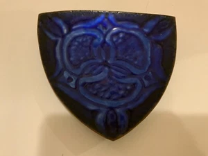 Vintage TUNISIAN Dish Bowl COBALT BLUE MID-century ART DECO ? Pottery - Picture 1 of 9