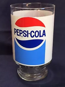Vintage groß 30 oz. 70er Jahre Pepsi-Cola Logo Glas - Bild 1 von 4