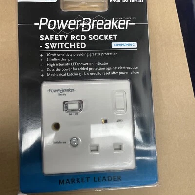 Powerbreaker Safety RCD Socket Switched  - Image 1 of 3