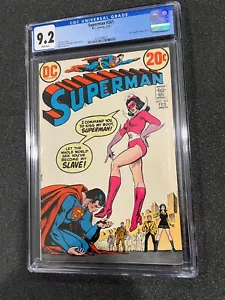 Superman #261, CGC 9.2 BLANCO, Star Sapphire, Kiss My Boot Cover 1973, High Grade - Imagen 1 de 6